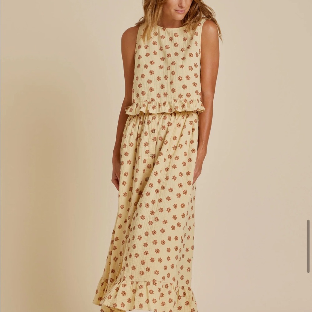 Rylee + Cru Oceanside top and maxi skirt NWT